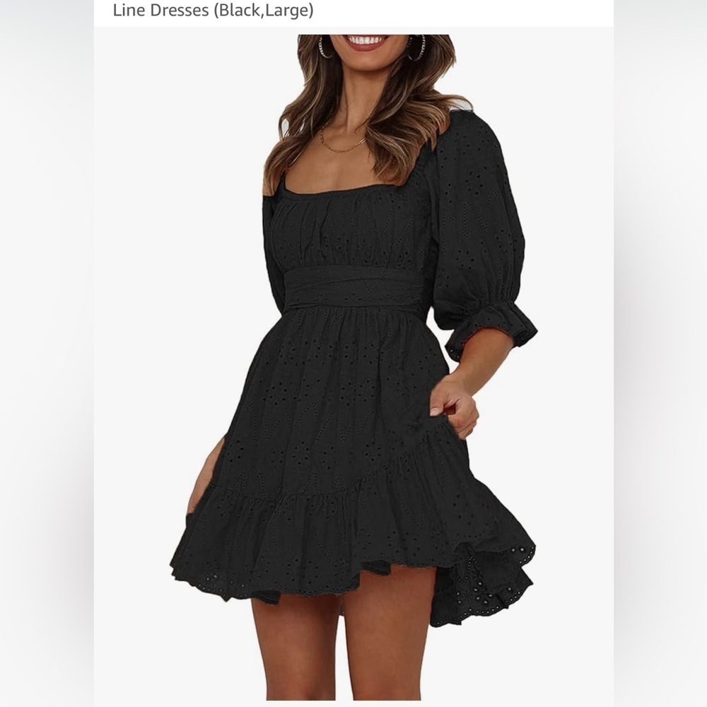 NWT Pretty Garden Black Babydoll Dress - Picture 4 of 12